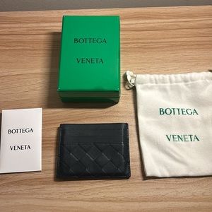 BOTTEGA VENETA - Navy Blue Cardholder